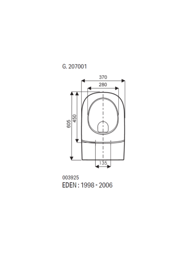 Abattant  WC de rechange pour WC ALLIA EDEN fabriqué par ETOOS