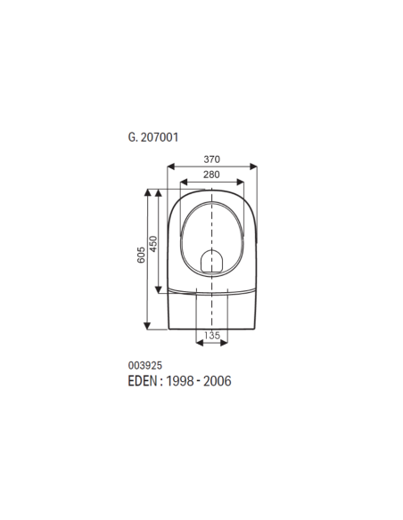 Abattant  WC de rechange pour WC ALLIA EDEN fabriqué par ETOOS