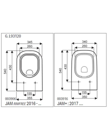 Abattant  WC de rechange pour WC ALLIA JAM blanc fabriqué par ETOOS