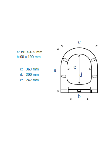 Abattant WC Allia PALAOS Blanc Frein de Chute