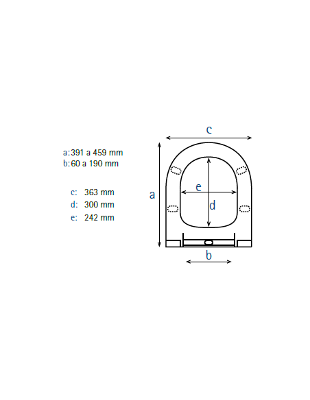 Abattant WC Allia PALAOS Blanc Frein de Chute