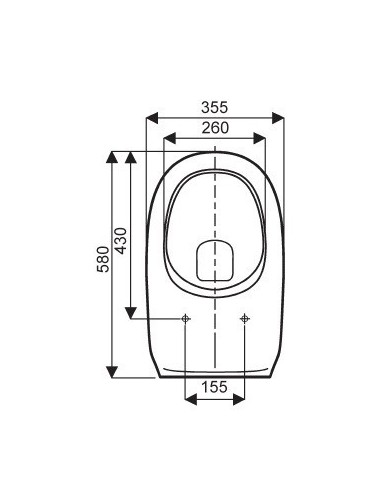 Abattant  WC de rechange pour WC ALLIA DESIRADE DROIT fabriqué par ETOOS