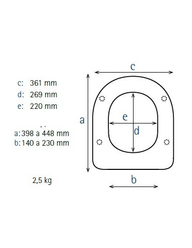Abattant  WC ALLIA MANGO blanc fabriqué par ETOOS