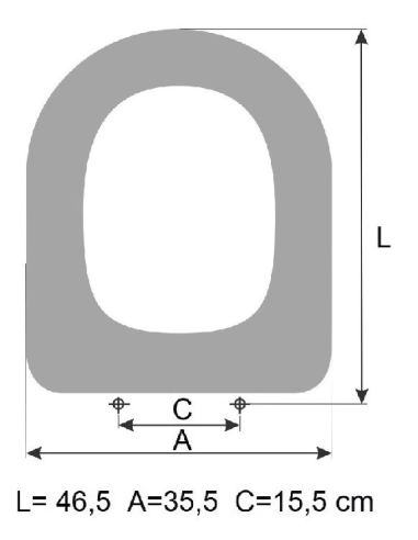 Abattant  WC pour WC ALLIA Joan Suspendue blanc Frein de chute