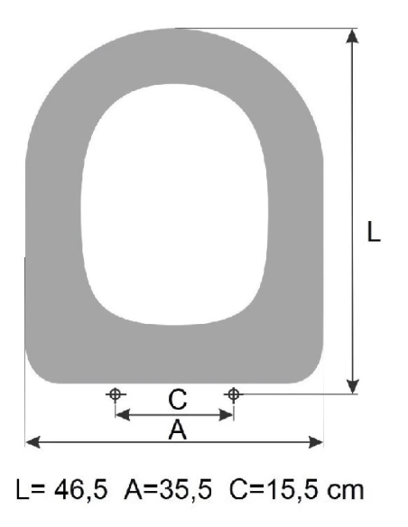 Abattant  WC pour WC ALLIA Joan Suspendue blanc Frein de chute