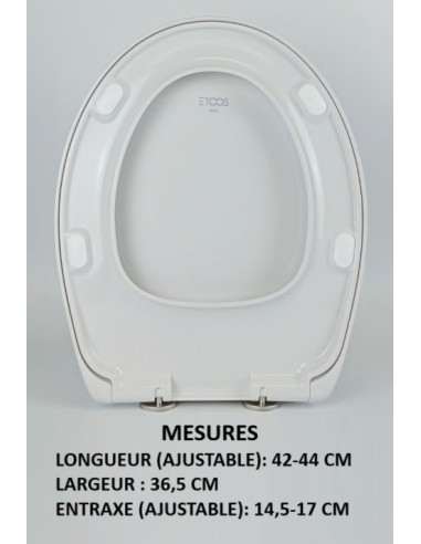 Abattant  WC ALLIA PRIMA 1 blanc Avec Frein De Chute ETOOS