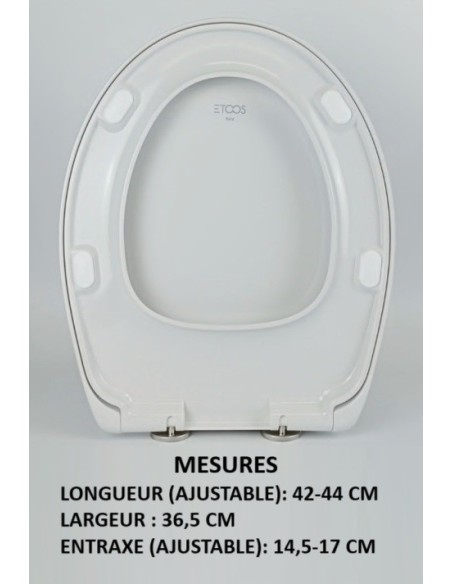 Abattant  WC ALLIA PRIMA 1 blanc Avec Frein De Chute ETOOS