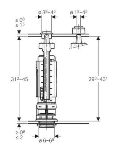 Soupape Seule  Pour Mecanisme de Chasse GEBERIT 290