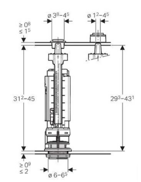 Soupape Seule  Pour Mecanisme de Chasse GEBERIT 290