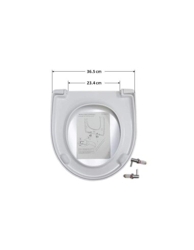 Abattant  WC ALLIA PRIMA SH Compact blanc fabriqué par ETOOS