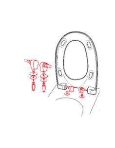 Charnières ralenties déclipsables pour les toilettes ALLIA 2