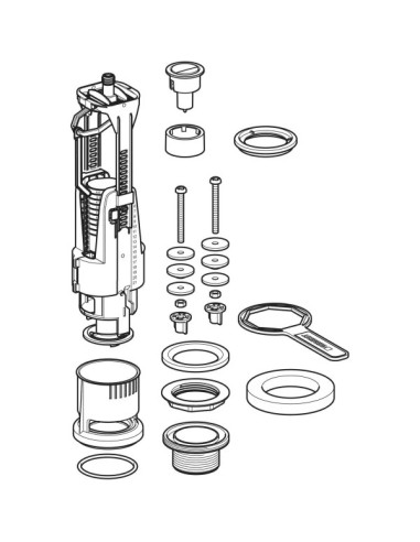 Mécanisme de chasse d'eau double Geberit série 240